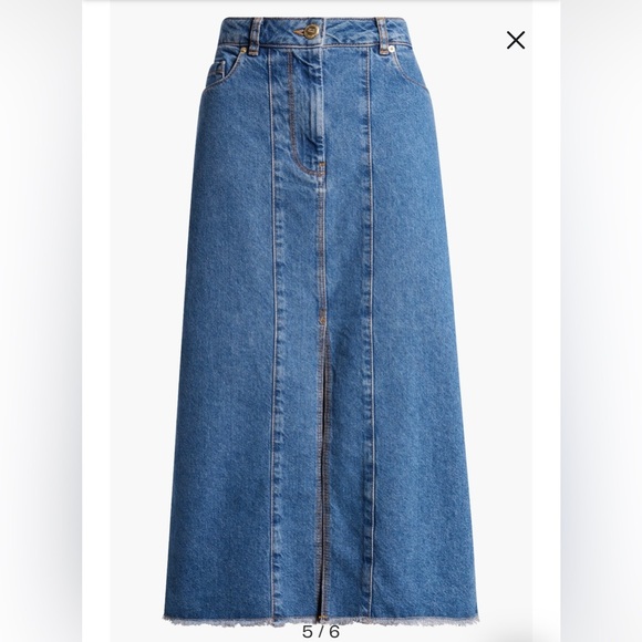 Farm Rio Denim Midi Skirt - Picture 9 of 10